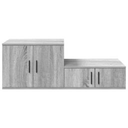 Berkfield Home Storage Cabinet Grey Sonoma 127x41x40 cm Engineered Wood - Size: 127 x 41 x 40 cm - thumbnail 7