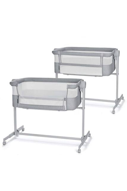 Kinderkraft NESTEE UP 2 Baby Bedside Crib Infant Cot Cradle Lightweight Compact in Light Grey - image 1