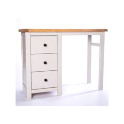 Cabinet Bits Argenta 3 Drawer Desk - Dressing Table Brass Knob in Light Grey - thumbnail 2