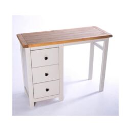 Cabinet Bits Argenta 3 Drawer Desk - Dressing Table Brass Knob in Light Grey - thumbnail 3