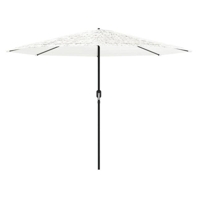 Berkfield Home Durable Garden Parasol with Steel Pole White 388x388x248 cm - Size: 388 x 388 x 248 cm - image 1