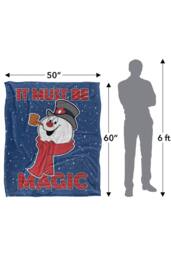 Warner Brothers Frosty The Snowman 152x127 cm It Must Be Magic Soft Throw Blanket - thumbnail 5