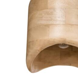 Wyld and Coco Mango Wood Pendant Lamp - Light Brown Curved Opening - thumbnail 7