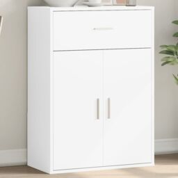 Berkfield Home Sideboard White 60x30x84 cm Engineered Wood - Size: 60 x 30 x 84 cm - thumbnail 1