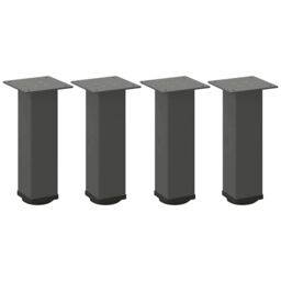 Berkfield Home Coffee Table Legs 4 pcs Anthracite 30-32 cm Steel in Black - thumbnail 2