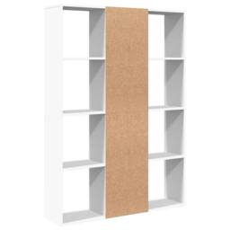 Berkfield Home Room Divider/Book Cabinet White 100x24x140 cm Engineered Wood - Size: 100 x 24 x 140 cm - thumbnail 7