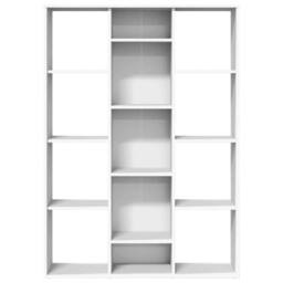 Berkfield Home Room Divider/Book Cabinet White 100x24x140 cm Engineered Wood - Size: 100 x 24 x 140 cm - thumbnail 5