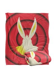 Warner Bros. Bugs Bunny Circle Shilouette Silky Touch Super Soft Throw Blanket 152 X 127 cm in White - thumbnail 2