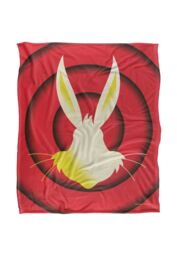Warner Bros. Bugs Bunny Circle Shilouette Silky Touch Super Soft Throw Blanket 152 X 127 cm in White - thumbnail 1