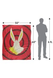 Warner Bros. Bugs Bunny Circle Shilouette Silky Touch Super Soft Throw Blanket 152 X 127 cm in White - thumbnail 5