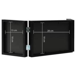 Berkfield Home Trifold Photo Frame Collage Black 28x18 cm+2x - Size: 28x18 cm - thumbnail 7