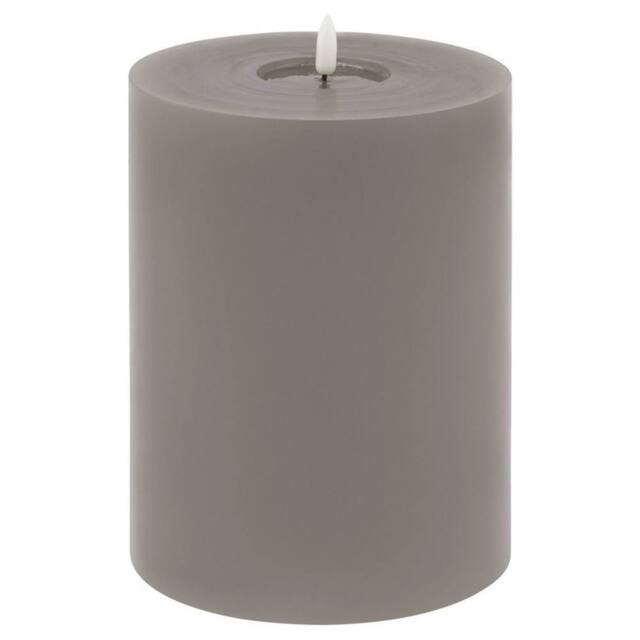 Lemon Pavilion Furniture and Decor Luxe Collection Melt Effect LED Candle, Wax, L15 x W15 x H20 cm, Grey
