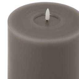 Lemon Pavilion Furniture and Decor Luxe Collection Melt Effect LED Candle, Wax, L15 x W15 x H20 cm, Grey - thumbnail 3