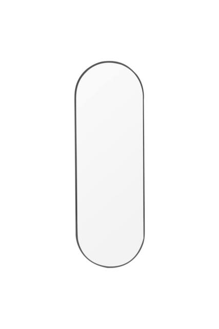 Garden Sanctuary Modern Oval Metal Full Length Wall Mirror Black - image 1