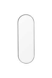 Garden Sanctuary Modern Oval Metal Full Length Wall Mirror Black - thumbnail 1