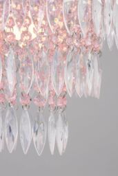 BHS Lighting Glow Jewelled Easy Fit Light Shade in Silver - thumbnail 3