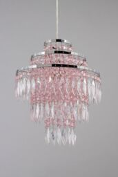BHS Lighting Glow Jewelled Easy Fit Light Shade in Silver - thumbnail 2