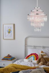 BHS Lighting Glow Jewelled Easy Fit Light Shade in Silver - thumbnail 4