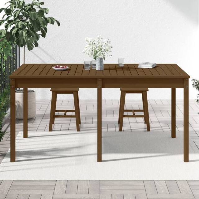Berkfield Home Garden Table Honey Brown 159.5x82.5x76 cm Solid Wood Pine - image 1