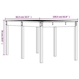 Berkfield Home Garden Table Honey Brown 159.5x82.5x76 cm Solid Wood Pine - thumbnail 8