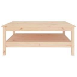 Berkfield Home Beautiful Coffee Table 100x100x40 cm Solid Wood Pine in Light Tan - Size: 100 x 100 x 40 cm - thumbnail 1