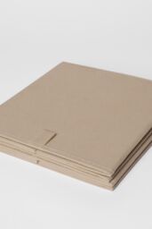 OHS Pack of 2 Plain Folding Cube Storage Boxes in Beige - thumbnail 3