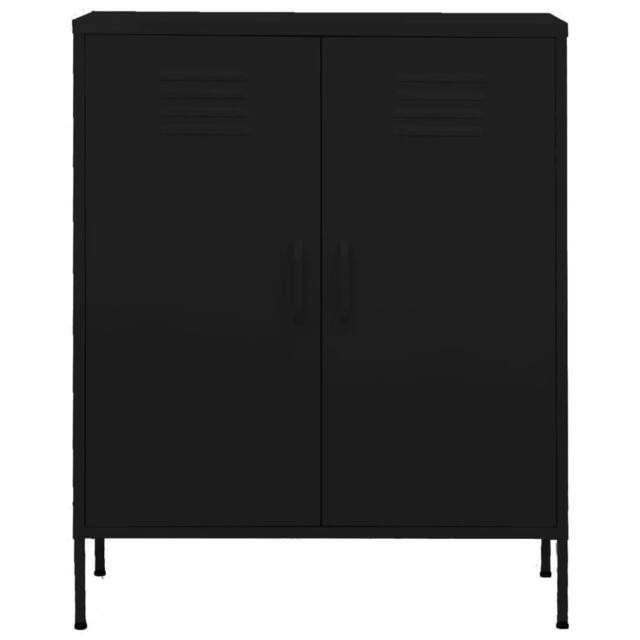 Berkfield Home Storage Cabinet Black 80x35x101.5 cm Steel - image 1