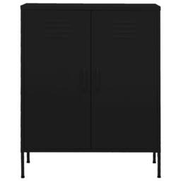 Berkfield Home Storage Cabinet Black 80x35x101.5 cm Steel - thumbnail 1