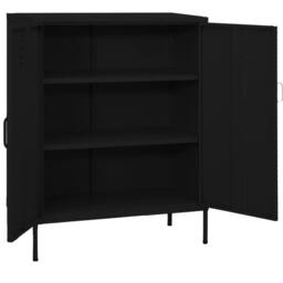 Berkfield Home Storage Cabinet Black 80x35x101.5 cm Steel - thumbnail 3