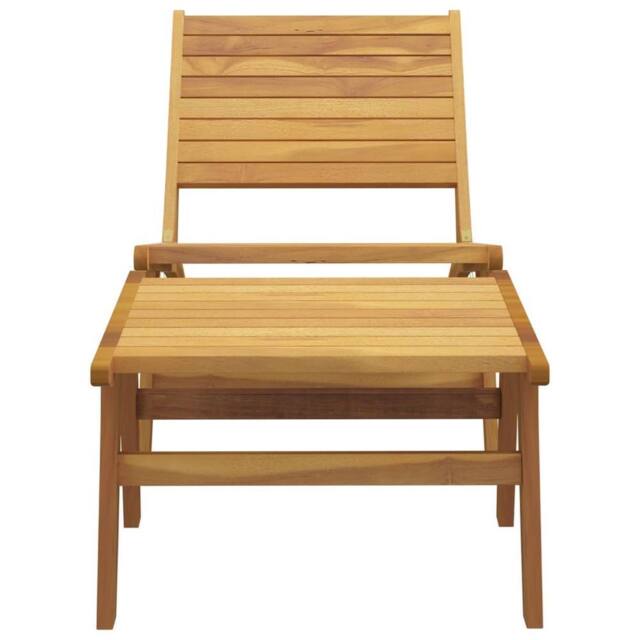 Berkfield Home Beautiful Garden Chair with Footrest Solid Wood Teak in Brown - image 1