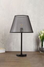 Living and Home Modern Bedside Lamp Table Lamp in Black - thumbnail 3