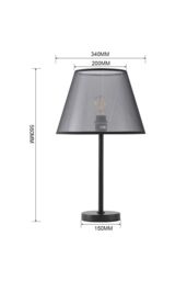 Living and Home Modern Bedside Lamp Table Lamp in Black - thumbnail 2