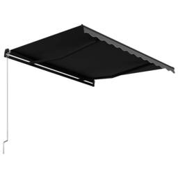Berkfield Home Manual Retractable Awning 350x250 cm Anthracite in Black - thumbnail 4