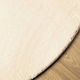 Berkfield Home Rug HUARTE Short Pile Soft & Washable Cream √ò 100 cm - Size: Medium - thumbnail 4
