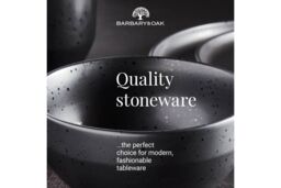 Barbary & Oak Luna 16pce Dinnerware Set, Stoneware, Black BO867005BLK - thumbnail 5