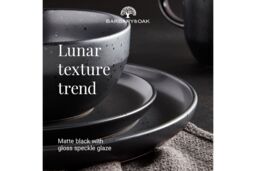 Barbary & Oak Luna 16pce Dinnerware Set, Stoneware, Black BO867005BLK - thumbnail 3
