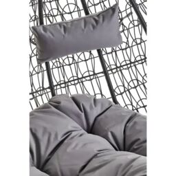 Orsina Double Black Hanging Chair with Round Base, Spacious Seating Hanging Chair, Easy to Clean Swing Chair - thumbnail 7