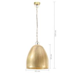 Berkfield Home Industrial Hanging Lamp 25 W Brass Round 42 cm E27 in Gold - thumbnail 9