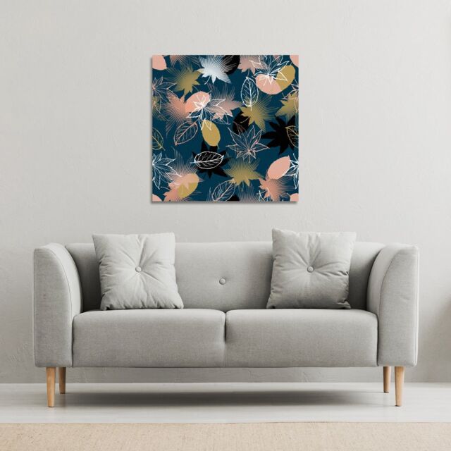 Benjamin Tate Design Maple Leaves (Canvas Print) / 127 x 127 x 4cm in Natural - Size: 127 x 127 x 4 cm - image 1