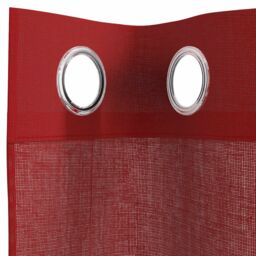 Berkfield Home Voile Curtains with Grommets 2 pcs Wine Red - thumbnail 5