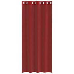 Berkfield Home Voile Curtains with Grommets 2 pcs Wine Red - thumbnail 4