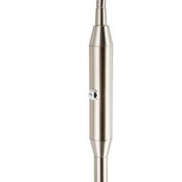 Happy Homewares Modern Task Floor Lamp with LED Halo Ring & CCT Memory Dimmer in Metallic Silver - thumbnail 4