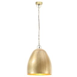 Berkfield Home Industrial Hanging Lamp 25 W Brass Round 42 cm E27 in Gold - thumbnail 3