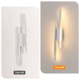 Pheashine Stylish LED Wall Lamp White 42x6x5.5CM Warm Light 16W - Size: 42x6x5.5 cm - thumbnail 5