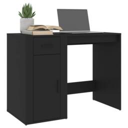 Berkfield Home Elegant Desk Black 100x49x75 cm Engineered Wood - Size: 100 x 49 x 75 cm - thumbnail 4