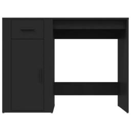 Berkfield Home Elegant Desk Black 100x49x75 cm Engineered Wood - Size: 100 x 49 x 75 cm - thumbnail 6