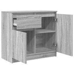 Berkfield Home Sideboard with Drawer Grey Sonoma 71x35x65 cm Engineered Wood - Size: 71 x 35 x 65 cm - thumbnail 5