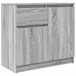 Berkfield Home Sideboard with Drawer Grey Sonoma 71x35x65 cm Engineered Wood - Size: 71 x 35 x 65 cm - thumbnail 1
