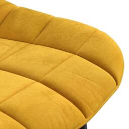 More4Homes Arlo Black Table Top W Black Legs + Nova Velvet Dining Chair Set Of 6 in Mustard - thumbnail 4