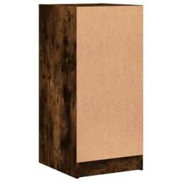 Berkfield Home Side Cabinet with Glass Doors Smoked Oak 35x37x75.5 cm in Brown - thumbnail 8